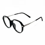 Elegant black round eyeglasses - Image 2
