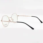 Elegant Rose Gold Hexagonal Eyeglasses - Image 2