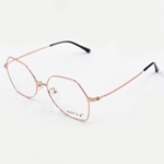 Elegant Rose Gold Hexagonal Eyeglasses - Image 3