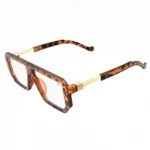 Bold Tortoiseshell Rectangular Eyeglasses - Image 2