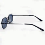 Modern Black Geometric Sunglasses - Image 2