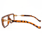 Bold Tortoiseshell Rectangular Eyeglasses - Image 3