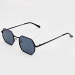 Modern Black Geometric Sunglasses - Image 3
